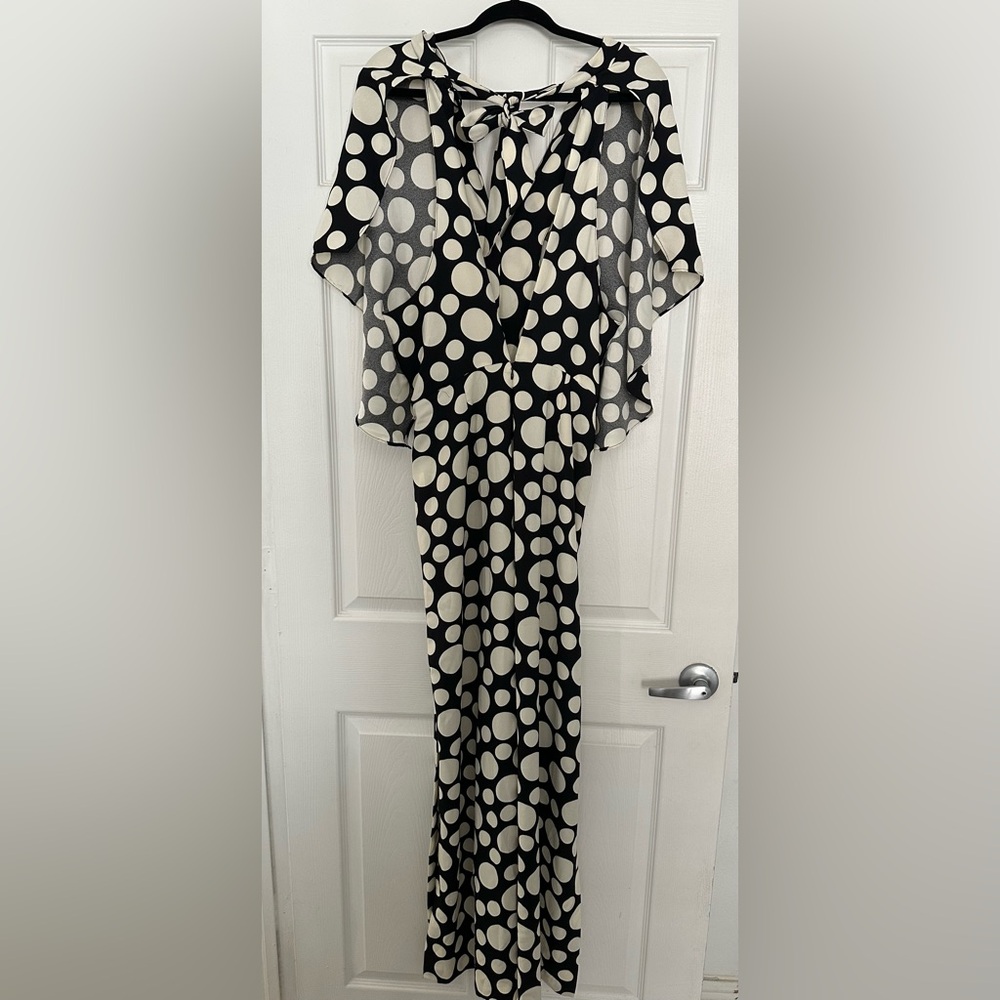 Black and White Polka Dot Maxi Dress